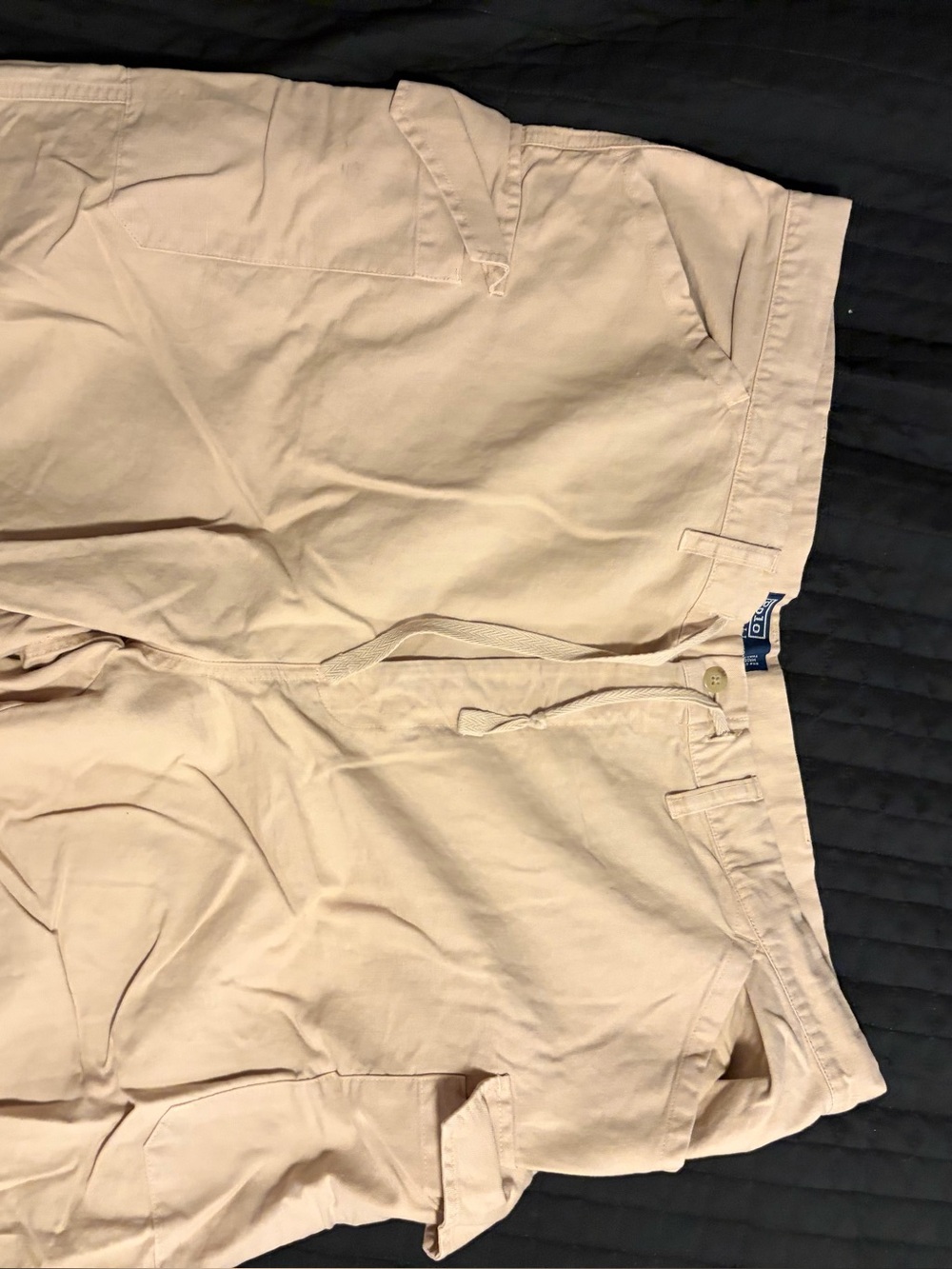 Men's Polo Khaki Drawstring Shorts